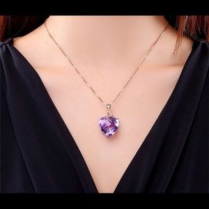 3 for $40 Rose gold CZ pendant necklace.